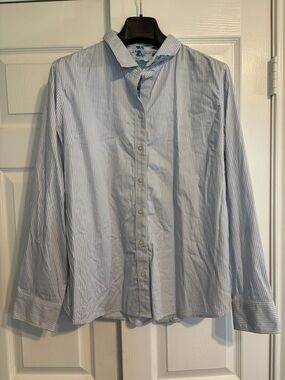Robert Graham Light Blue & White Pinstripe Dress Shirt